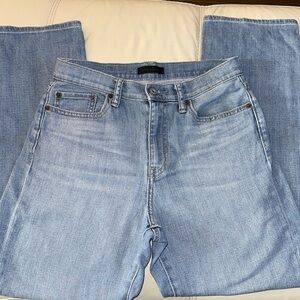 Uniqlo Boyfriend Straight Leg High Rise Denim Blue Jeans size 26/26.5”